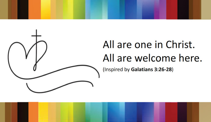 All are one in Christ. All are welcome here.